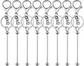 beadable keychains Bulk 8pcs Blank Keychain Making Kit Keychains Accessories by Unknown