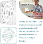 Henmany Free Motion Quilting Templates: Acrylic Quilting Ruler Set Beginner | - Image 4