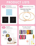 TINDTOP Embroidery Kit for Adult, Ribbon Embroidery Kit for Beginners | for - Image 2