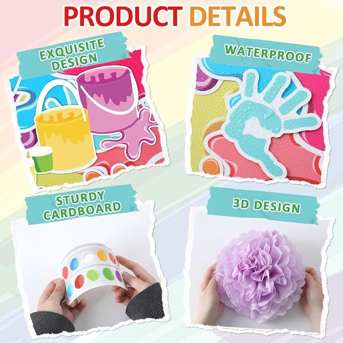 Get Ready for A Colorful Year Bulletin Board Classroom Decorations 3D Colorful - Image 4