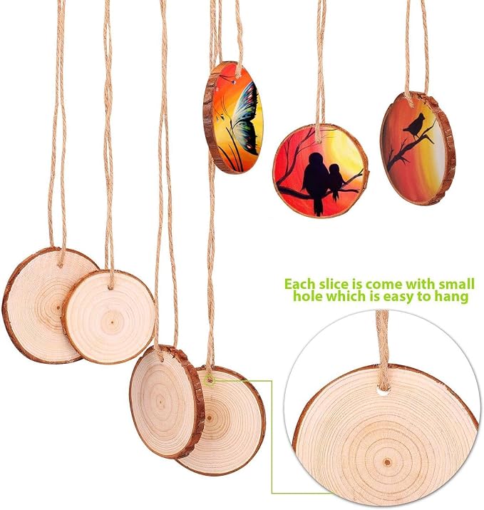 Fuyit Unfinished Wood Slices - Image 5