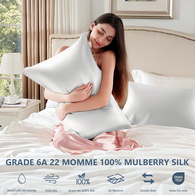 Silk Pillow Cases Standard Size 100% Mulberry Silk Pillowcase - Image 6