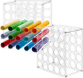 2-Pack 25 Holes Rack Vinyl Holder Acrylic Vinyl Roll Storage by Unknown