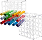 2-Pack 25 Holes Rack Vinyl Holder Acrylic Vinyl Roll Storage by Unknown