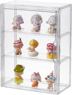 3 Tiers Clear Display Case, Plastic Storage Bins by beehomay