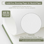 SuFly Small Sketchbook, Sketch Book 5.5 X 8.5, 100 Sheets Artist Sketch Pad - Image 3
