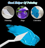6 Pcs Plastic Palette Knive, Thin & Flexible Plastic Spatula Set, Art Palette - Image 5