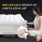 DOWNCOOL 3 Inch King Mattress Topper, Ultra Thick and Fluffy Supportive Memory - Image 2