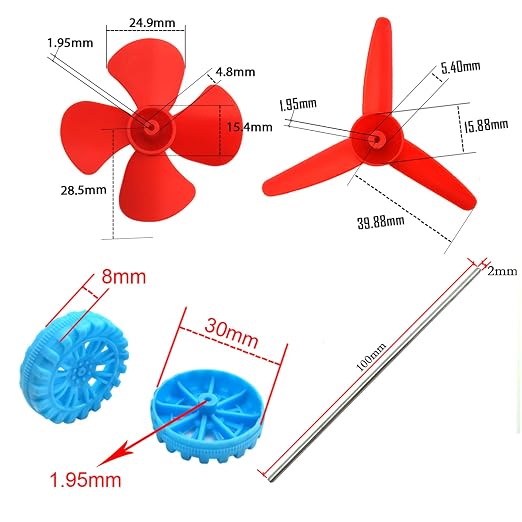 EUDAX 6 Set DC Motors Kit, Mini Electric Hobby Motor 3V -12V 25000 RPM Strong - Image 4