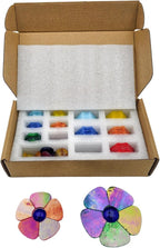 Esweny 12 Flower Stained Glass Mosaic Tiles - Image 5