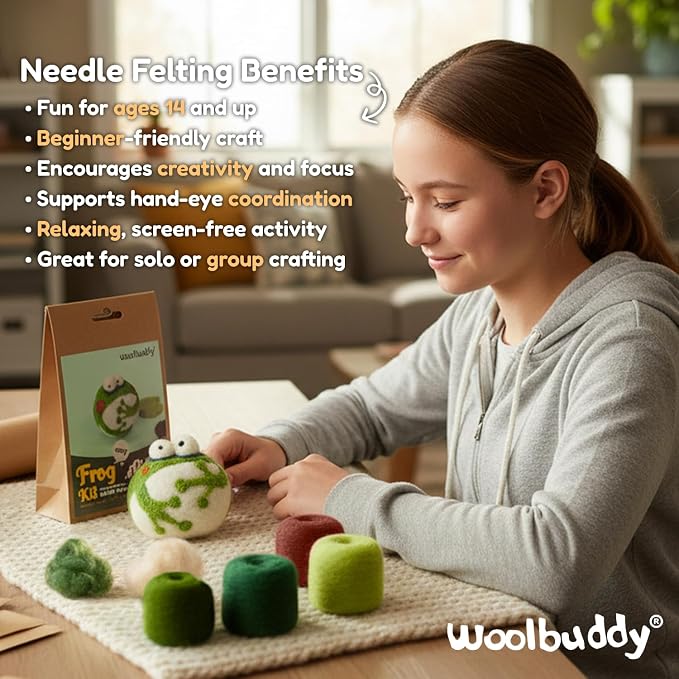 Woolbuddy Needle Felting Kit for Beginner Adults, Starter Set - Image 7