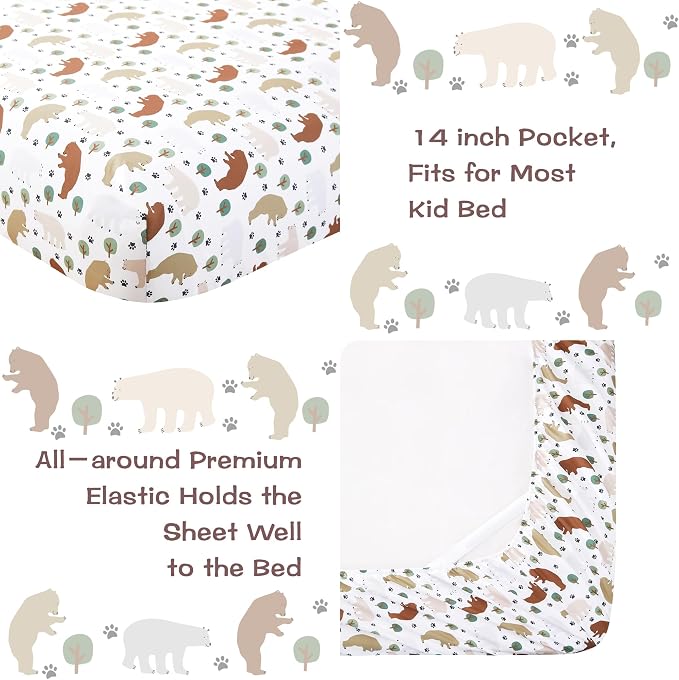 lasoftan Kids Sheet Set Twin Size, Twin Sheet Set - Image 3