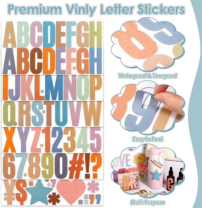 600 Pcs 36 Sheets Large Letter Stickers 2.5 Inch Self-Adhesive Letter Set - Image 4