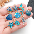 WOCRAFT 40pcs 20 pairs Assorted Enamel Bracelet Charms - Image 3