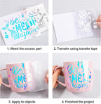 VINYL FROG Opal White Adhesive Vinyl 12" x5ft Holographic Craft Vinyl - Image 3