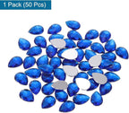 MECCANIXITY 50PCS Flat Back Acrylic Teardrop Gems 10x14mm Artificial Rhinestones - Image 3