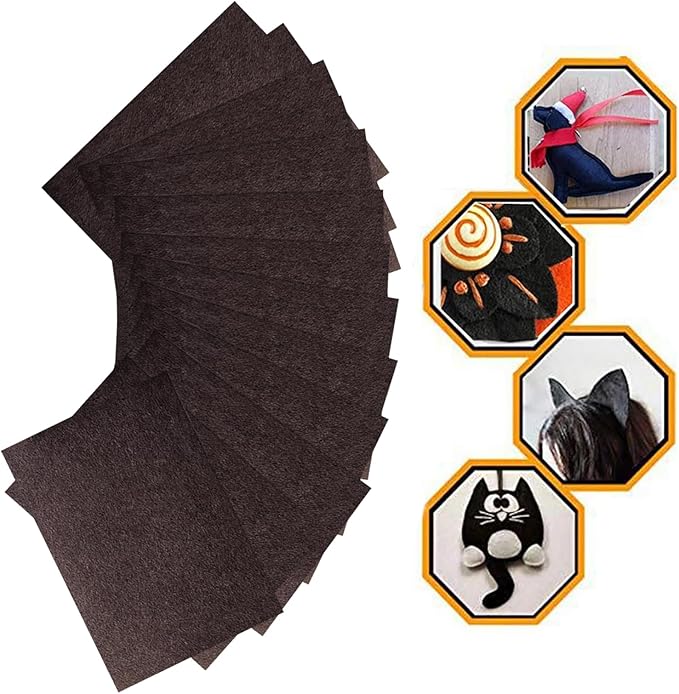 RZJZGZ 5 Piece Adhesive Felt Sheet 8.3X11.8in Felt Fabric Adhesive Sticky Back by RZJZGZ