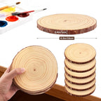 FSWCCK 6 PCS Unfinished Wood Slices - Image 2