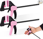 WORKPRO 6" Mini Bar Clamps for Woodworking, Light-Duty Screw-Change F Clamp by WORKPRO