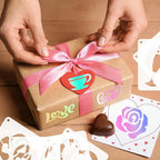 72 PCS 3x3 Inch Valentine‘s Day Stencils - Image 7