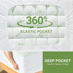 Full Size Mattress Topper Viscose Derived from Bamboo, Soft Thick Pillow Top - Image 6