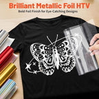 TECKWRAP Heat Transfer Vinyl for T-Shirts, Metallic Silver | Easy Weed HTV Vinyl - Image 5