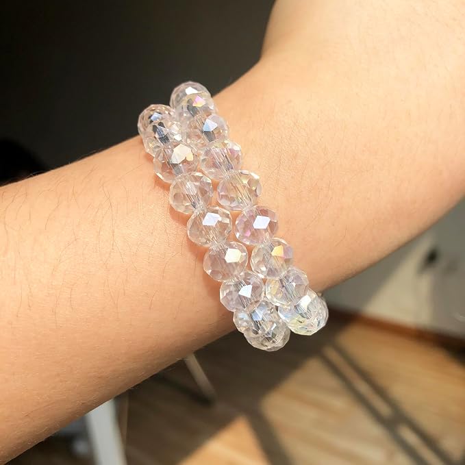 500pcs 6mm Crystal Glass Beads for Jewelry Making Faceted Rondelle Flat Beads - Image 5