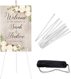 JEAWIWI 1PCS White Easel Stand for Wedding Sign Stand, 66 Inches Lightweight by JEAWIWI