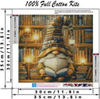 Book Gnome Cross Stitch Kits, Book Gnome Cross Stitch Patterns, Dimensions - Image 2