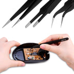 Tweezers Precision Set, Easily Life 10pcs ESD Tweezers Set, Anti Static - Image 4