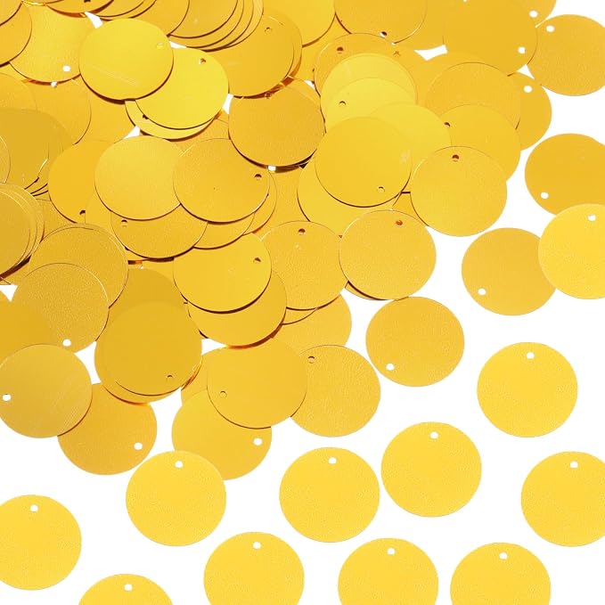 MECCANIXITY 700 Pcs Flat Round Sequins 15mm/0.6 Inch Loose Paillettes Craft by MECCANIXITY