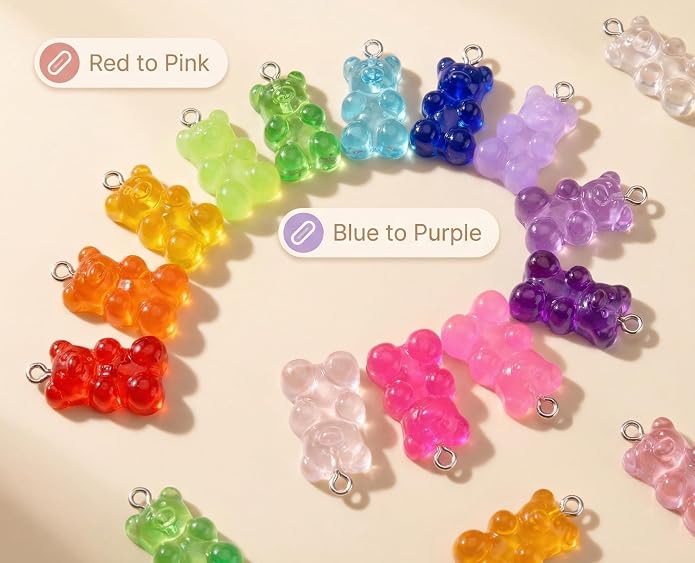 Keychain Charms Bulk 30pcs mixed Cute 3D Charms - Image 4