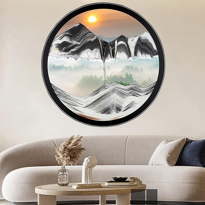 TNSLGHS Moving Sand Art, Wall Mounted Sand Art Liquid Motion, 360°Rotate Moving by Unknown