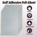 Biaungdo Grey Self Adhesive Felt Sheets, 8 x 12 Inch, Felts Fabric - Image 2