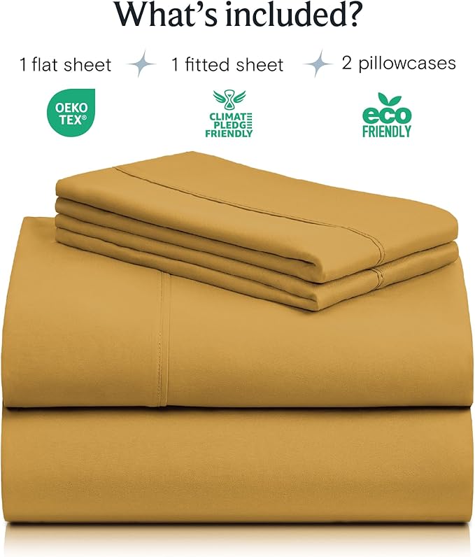 LuxClub 4 PC Queen Sheet Set, Breathable Luxury Bed Sheets, Deep Pockets 18" - Image 2