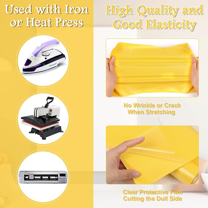 Flasoo Heat Transfer Vinyl Rolls, Compatible - Image 5