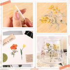 80 Pieces Natural Scrapbooking Stickers, Self-Adhesive Flower Stickers - Image 5
