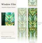 Original Hand Drawn Faux Stained Glass Window Film, Double-Sided Privacy Static - Image 4