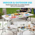 SIMPLI-Magic White Foldable Table, and Picnics - Image 4