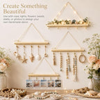 4 Pack 15 Inch Driftwood Jewelry Organizer Wall Decor, Wooden Hanging Branch - Image 6