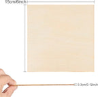 50 Pieces 6x6 Inch Wood Squares Unfinished Basswood Plywood Wooden Sheets 1/8 - Image 2