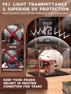 JupDec Football Helmet Display Case, Full Size Acrylic Baseball Motorcycle - Image 4