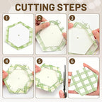130 PCS 2" White Hexagon Piecing Paper Templates, Quilting Templates Accessories - Image 6