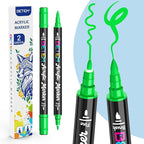 Betem Dual Tip Acrylic Paint Pens, Paint Markers by BetemArtWorld