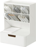 BLUE GINKGO Hive Desk Organizer – Vertical 6-Compartment, Full-drawer Storage – by BLUEGINKGO