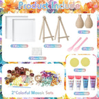 Fuyoooo 2 Sets DIY Vase Mosaic Painting Kit DIY Mosaic Arts and Craft Kits - Image 2