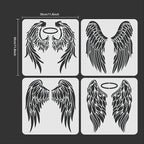 ORIGACH 4PCS Large Angel Wings Stencils 11.8x11.8 inch, Durable Flexible DIY - Image 3