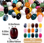 Pndeyo 60pcs Ellipse Acrylic Beads - Image 2