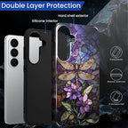 for Samsung Galaxy S26+ Case, Stained Glass Dragonfly Pattern Glossy 2 in 1 - Image 6