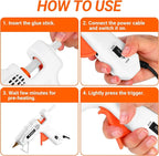 Hot Glue Gun Full Size: DEKOPRO 60/100Watt Dual Temp Hot Glue Gun Kit - Image 5